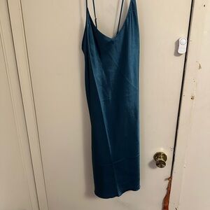 Elegant Teal Slip Dress